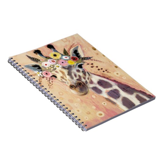 Klimt Giraffe | In Blume verziert Notizblock (Rechte Seite)