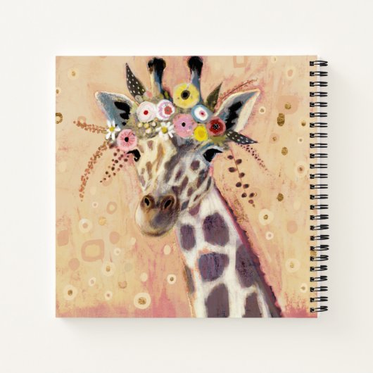 Klimt Giraffe | In Blume verziert Notizblock (Rückseite)