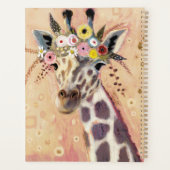 Klimt Giraffe | In Blume verziert Planer (Rückseite)