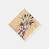 Klimt Giraffe | In Blume verziert Serviette (Ecke)