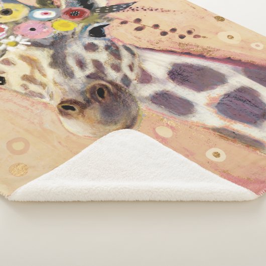 Klimt Giraffe | In Blume verziert Sherpadecke (3/4)