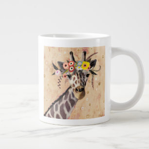 Klimt Giraffe   Krone der Blume Jumbo-Tasse