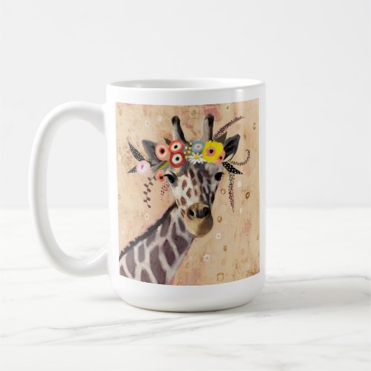 Klimt Giraffe | Krone der Blume Kaffeetasse (Links)