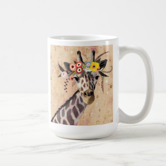Klimt Giraffe | Krone der Blume Kaffeetasse (Rechts)
