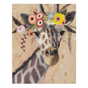 Klimt Giraffe   Krone der Blume Künstlicher Leinwanddruck