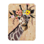 Klimt Giraffe | Krone der Blume Magnet (Vertikal)