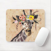 Klimt Giraffe | Krone der Blume Mousepad (Mit Mouse)