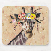 Klimt Giraffe | Krone der Blume Mousepad (Vorne)