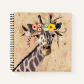 Klimt Giraffe | Krone der Blume Notizblock (Vorderseite)