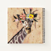 Klimt Giraffe | Krone der Blume Notizblock (Rückseite)