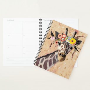 Klimt Giraffe   Krone der Blume Planer
