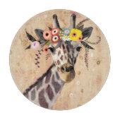 Klimt Giraffe | Krone der Blume Schneidebrett (Vorderseite)