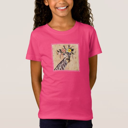 Klimt Giraffe | Krone der Blume T-Shirt (Vorderseite)