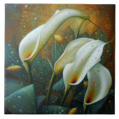 Klimt Golden Calla Lilies Splash & Spa Tamaro Fliese (Vorderseite)