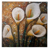 Klimt Golden Calles Lilies Fliese (Vorderseite)
