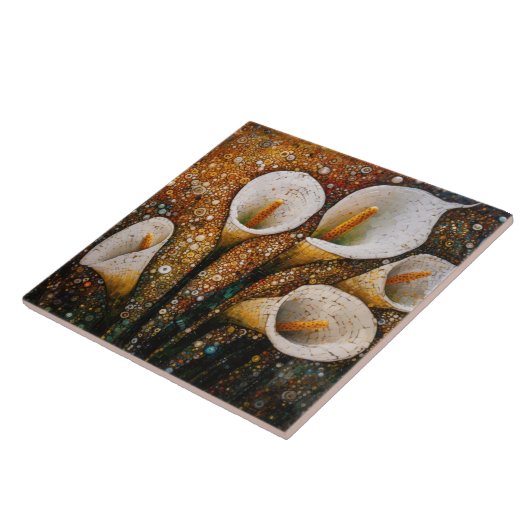 Klimt Golden Calles Lilies Fliese (Seite)