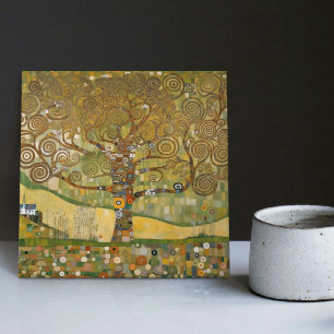 Klimt Golden Tree Abstraktes Jugendstil Fliese