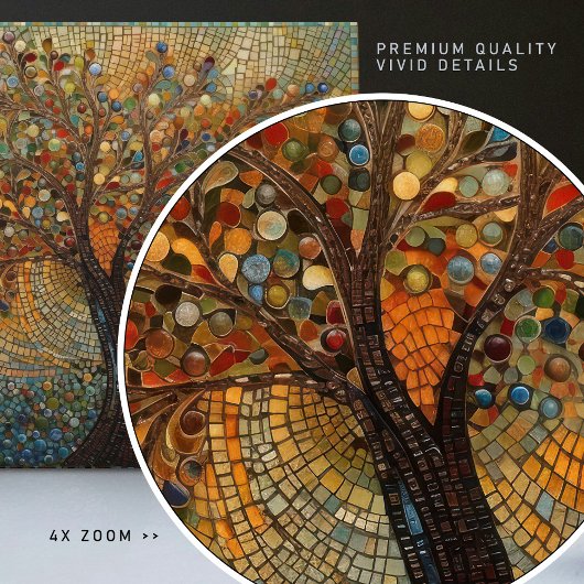 Klimt Golden Tree Abstraktes Jugendstil Fliese