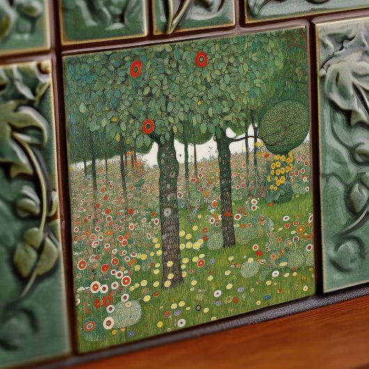 Klimt Golden Tree Abstraktes Jugendstil Fliese
