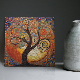 Klimt Golden Tree Abstraktes Jugendstil Fliese