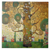 Klimt Golden Tree Abstraktes Jugendstil Fliese (Vorderseite)