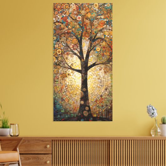 Klimt Golden Tree Abstraktes Jugendstil Leinwanddruck (Insitu (Wohnzimmer))
