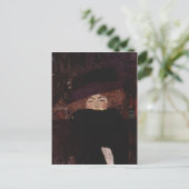 Klimt, Gustav Dame mit Hut und Federboa 1909 Techn Postkarte (Stehend Vorderseite)