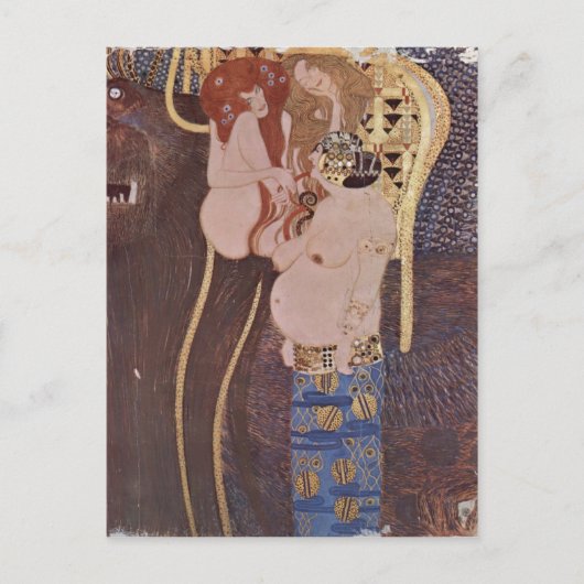 Klimt, Gustav Der Beethovenfries, Wandgem?lde im S Postkarte (Vorderseite)