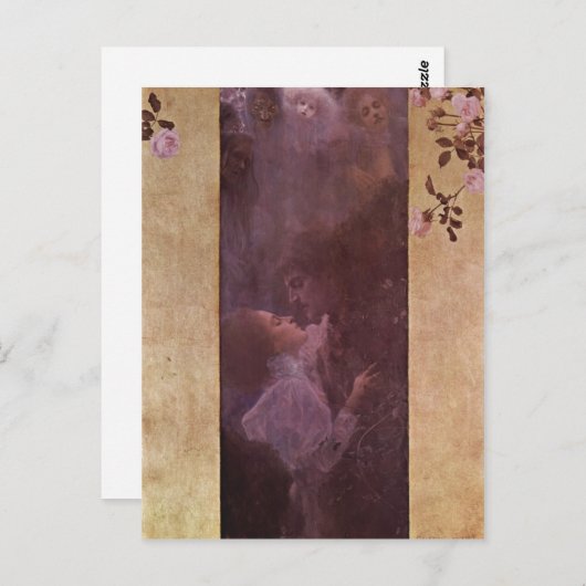 Klimt, Gustav Die Liebe 1895 Technique ?l auf Lein Postkarte (Vorne/Hinten)