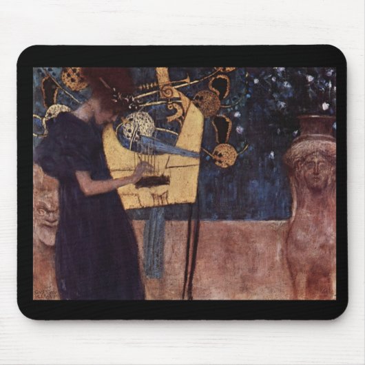 Klimt Gustav Die Musik Mousepad (Vorne)