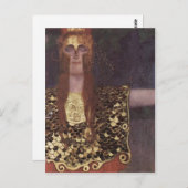 Klimt, Gustav Pallas Athena 1898 Technik ?l auf Postkarte (Vorne/Hinten)