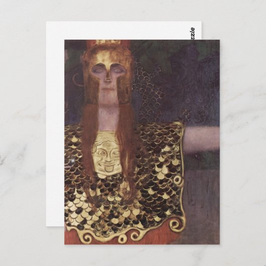 Klimt, Gustav Pallas Athena 1898 Technik ?l auf  Postkarte (Vorne/Hinten)