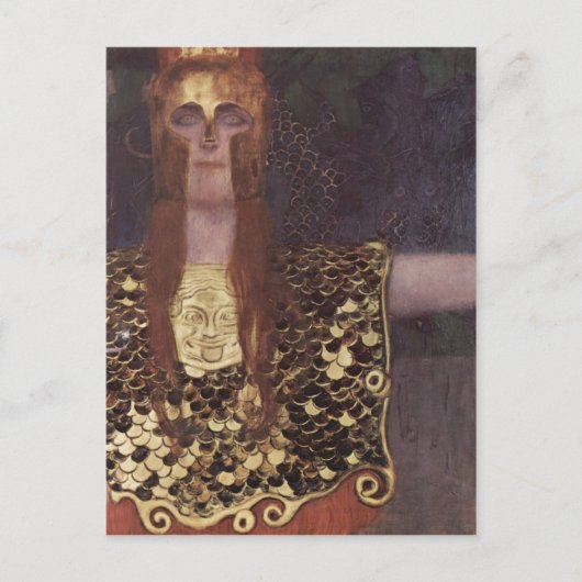 Klimt, Gustav Pallas Athena 1898 Technik ?l auf Postkarte (Vorderseite)