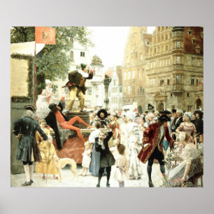 Klimt Hanswurst Theaterszene Print Poster