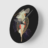 Klimt-Inspired Surreal Collage Runde Wanduhr (Winkel)