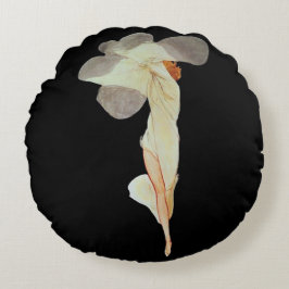 Klimt-Inspired Surreal  Rundes Kissen