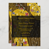 Klimt Inspiriert Jugendstil-Chic Kiss Wedding Einladung (Vorne/Hinten)
