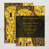 Klimt Inspiriert Jugendstil-Chic Kiss Wedding Einladung (Vorne/Hinten)