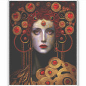 Klimt Inspiriert Königin Goddess Aufkleber (Vorderseite)