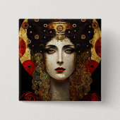 Klimt Inspiriert Königin Goddess Button (Vorderseite)