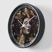 Klimt Inspiriert Königin Goddess Clock Uhr (Winkel)