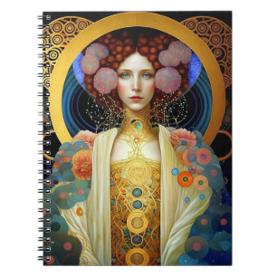 Klimt Inspiriert Königin Goddess Fantasy Art Notizblock