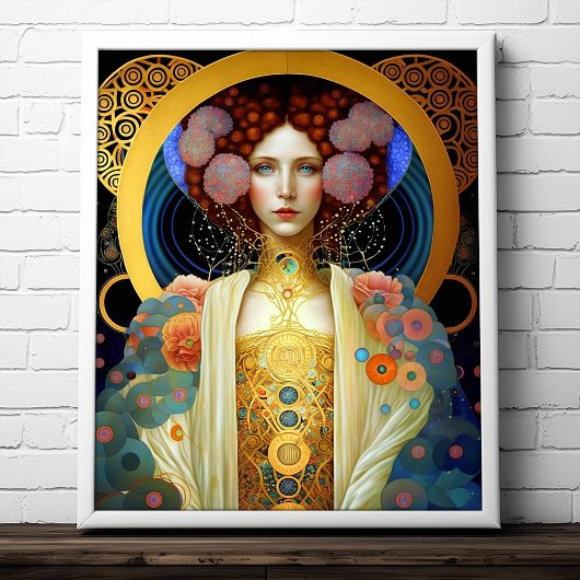 Klimt Inspiriert Königin Goddess Fantasy Art Poster