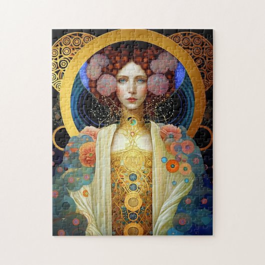 Klimt Inspiriert Königin Goddess Fantasy Art Puzzle (Vertikal)