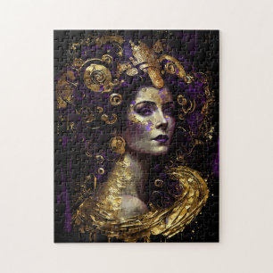Klimt Inspiriert Königin Goddess Jigsaw Puzzle