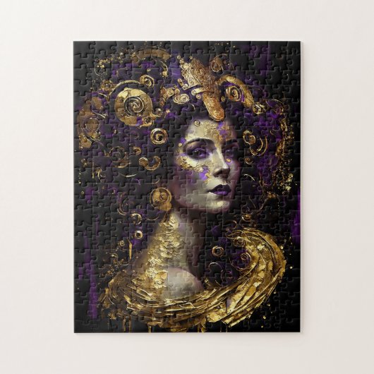 Klimt Inspiriert Königin Goddess Jigsaw Puzzle (Vertikal)