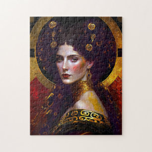 Klimt Inspiriert Königin Goddess Jigsaw Puzzle