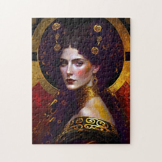 Klimt Inspiriert Königin Goddess Jigsaw Puzzle (Vertikal)