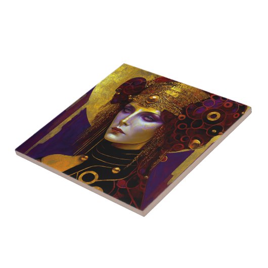 Klimt Inspiriert Königin Goddess Keramik Tile Fliese (Seite)