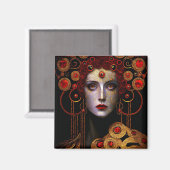 Klimt Inspiriert Königin Goddess Magnet (Vorderseite/Rückseite)